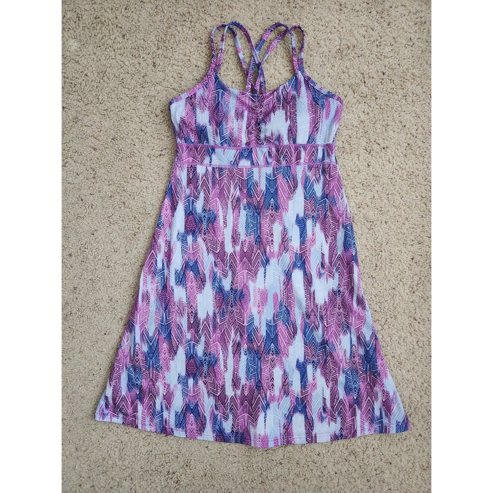 Marmot Taryn Dress Purple Geometric Crisscross Racerback‎ Size Small
